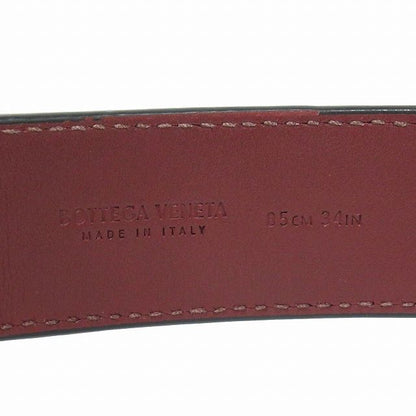 Bottega Veneta Intrecciato Leather Belt Square Buckle Size 85cm (33.46in) 34in