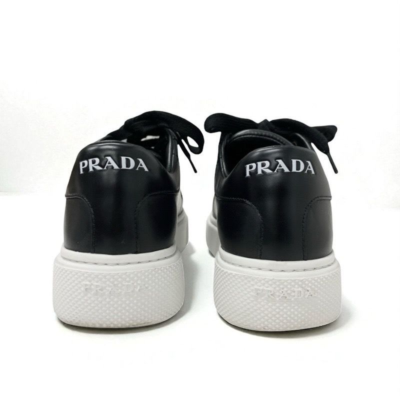 Prada Sneakers Shoes Leather Black Logo