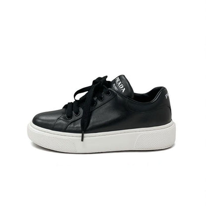 Prada Sneakers Shoes Leather Black Logo