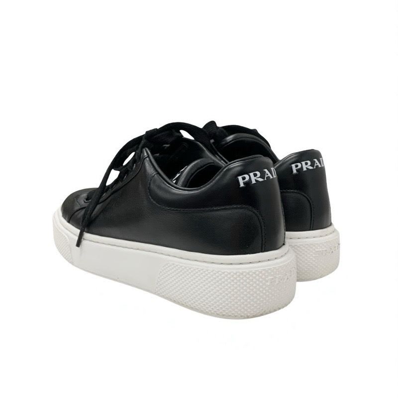 Prada Sneakers Shoes Leather Black Logo