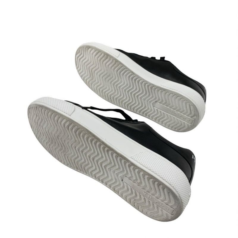 Prada Sneakers Shoes Leather Black Logo
