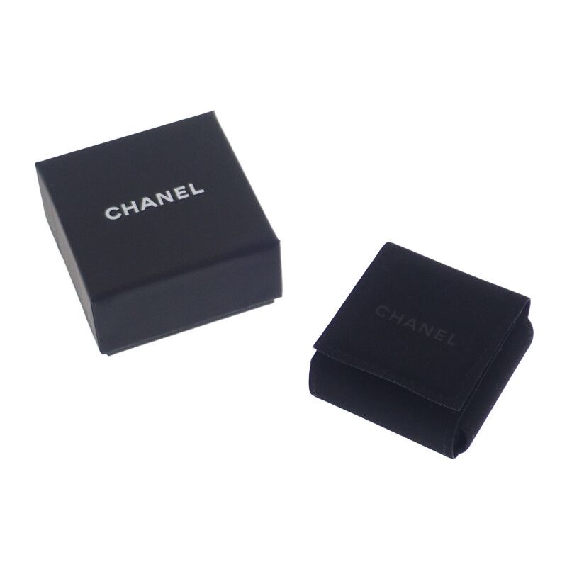 Chanel Coco Mark Earrings Abc502 Stud Earrings Metal Gold Simple Stylish Ladies