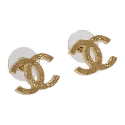 Chanel Coco Mark Earrings Abc502 Stud Earrings Metal Gold Simple Stylish Ladies