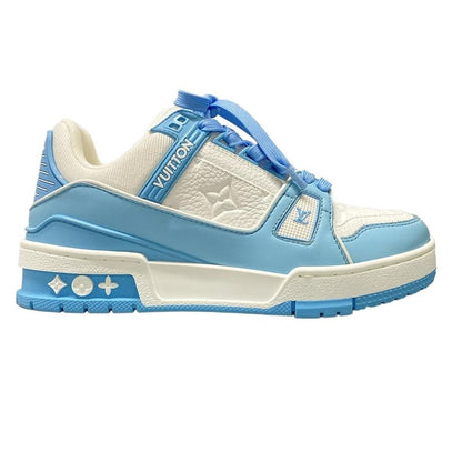 Louis Vuitton Sneakers 34 1/2 Women's LV Trainer Line Sneakers White And Blue