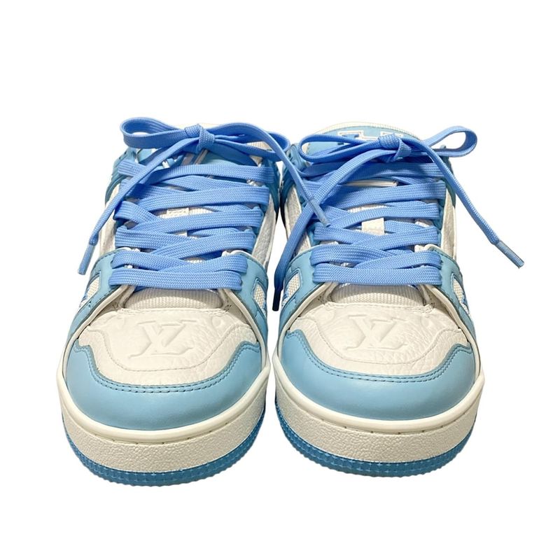 Louis Vuitton Sneakers 34 1/2 Women's LV Trainer Line Sneakers White And Blue