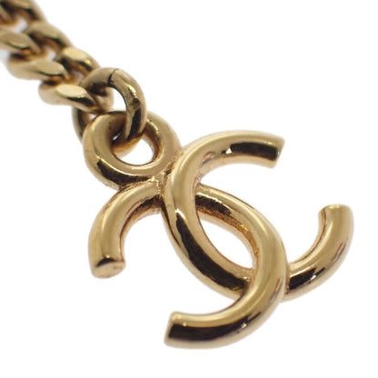 Chanel CC Logo Chain Earrings Metal Gold Ladies Coco Mark [A Rank