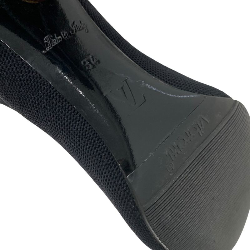 Louis Vuitton Silhouette Line Monogram Boots Short Boots Shoes Fabric Black