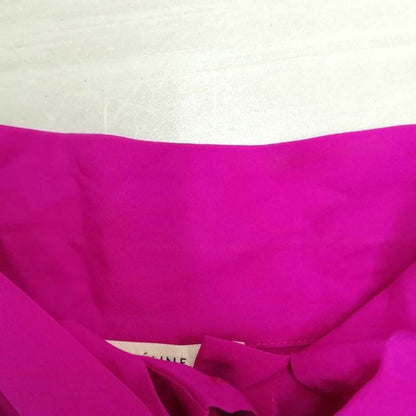 Celine Phoebe Period Bow Tie Ribbon Blouse Shirt Sleeveless Silk 36 Purple