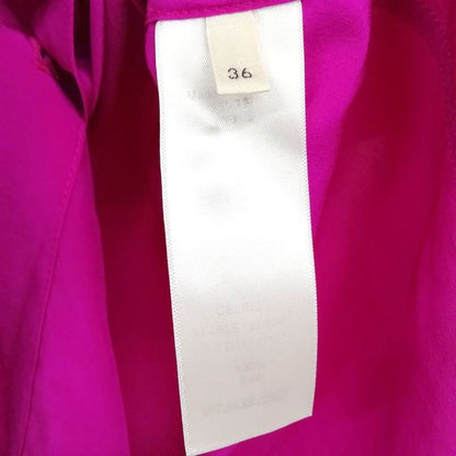 Celine Phoebe Period Bow Tie Ribbon Blouse Shirt Sleeveless Silk 36 Purple