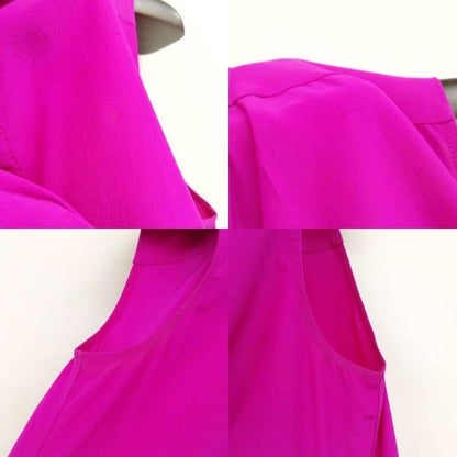Celine Phoebe Period Bow Tie Ribbon Blouse Shirt Sleeveless Silk 36 Purple