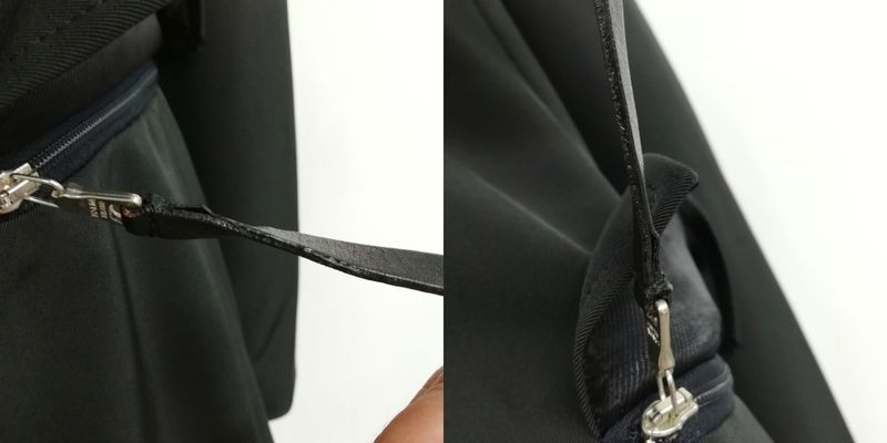 Prada Stencollar Long Coat Polyester Cotton 40 Black