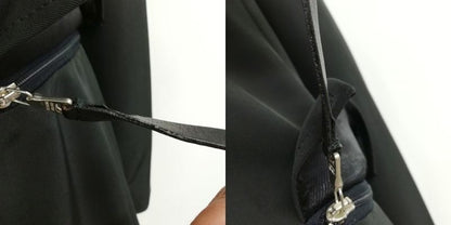 Prada Stencollar Long Coat Polyester Cotton 40 Black