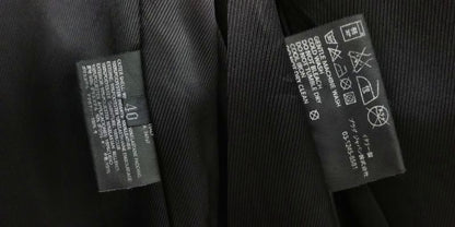 Prada Stencollar Long Coat Polyester Cotton 40 Black