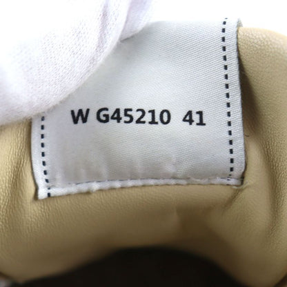 Good Quality ○chanel G45210 Suede Leather Coco Mark Lace Up Low Cut Sneakers