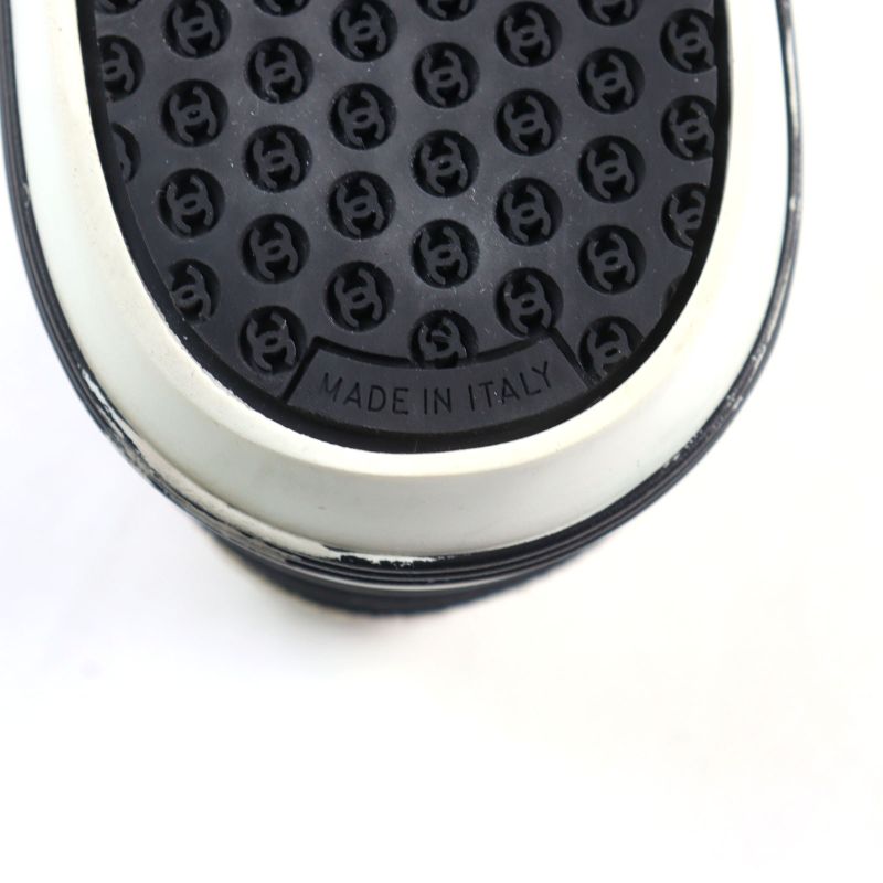 Good Quality ○chanel G45210 Suede Leather Coco Mark Lace Up Low Cut Sneakers