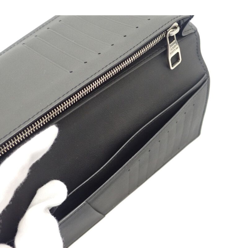 Louis Vuitton Portefeuille Brazza NM M83190 Long Wallet Calf Leather Black