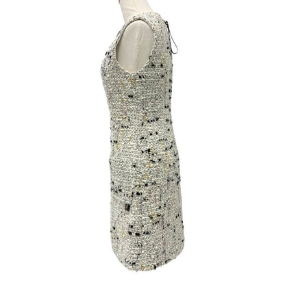 Louis Vuitton Dress Multicolor Boucles Tweed A-line Dress Monogram Sleeveless