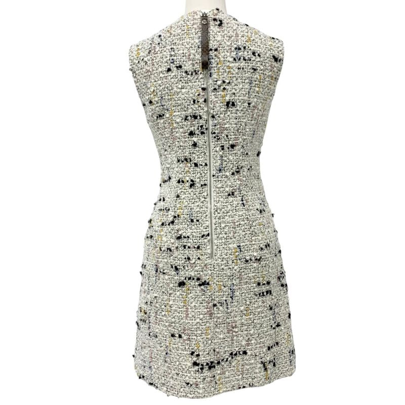 Louis Vuitton Dress Multicolor Boucles Tweed A-line Dress Monogram Sleeveless