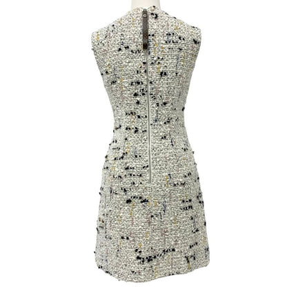 Louis Vuitton Dress Multicolor Boucles Tweed A-line Dress Monogram Sleeveless