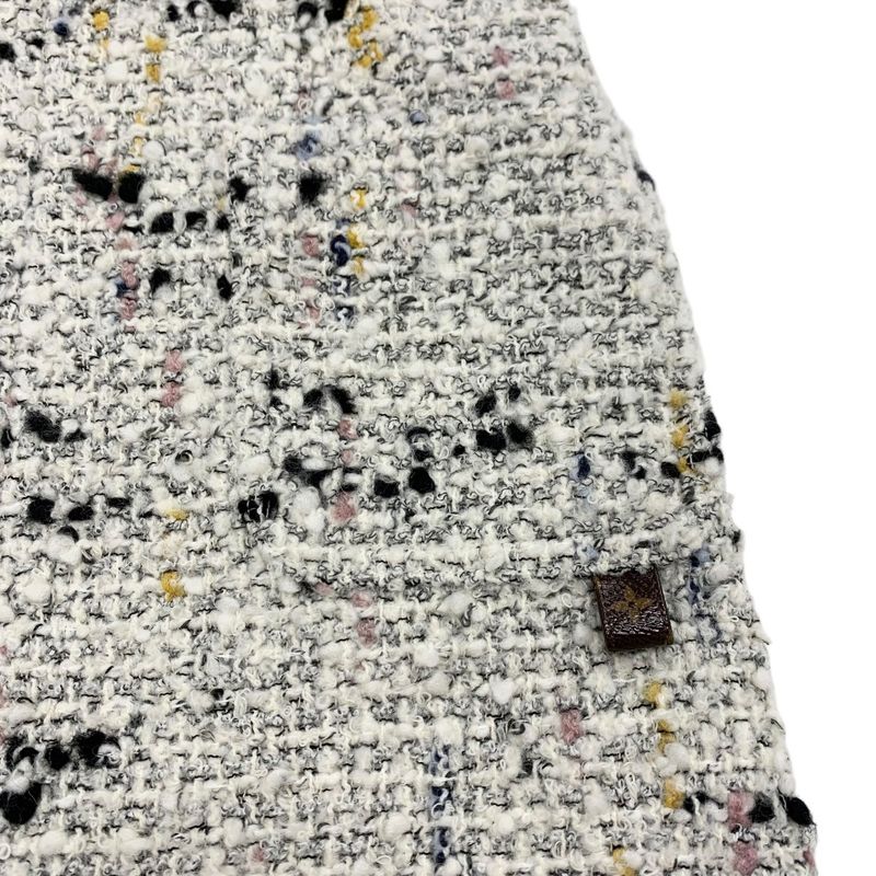 Louis Vuitton Dress Multicolor Boucles Tweed A-line Dress Monogram Sleeveless