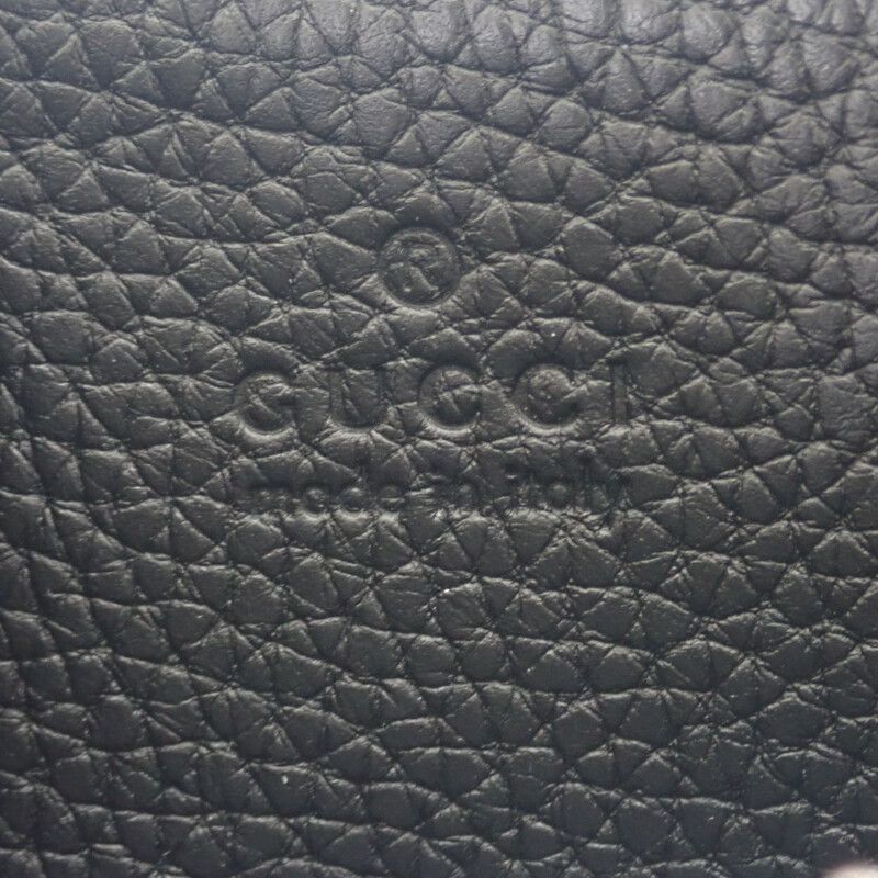 Gucci Logo Zip 835073aae1w1000 Card Case Coin Case Calfskin Black Silver