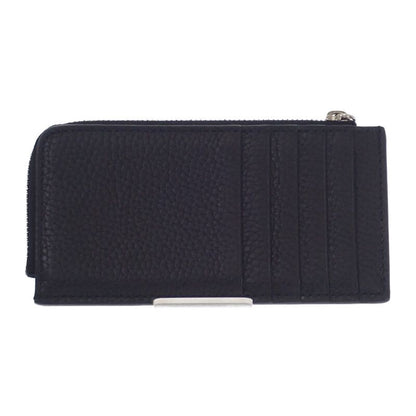 Gucci Logo Zip 835073aae1w1000 Card Case Coin Case Calfskin Black Silver