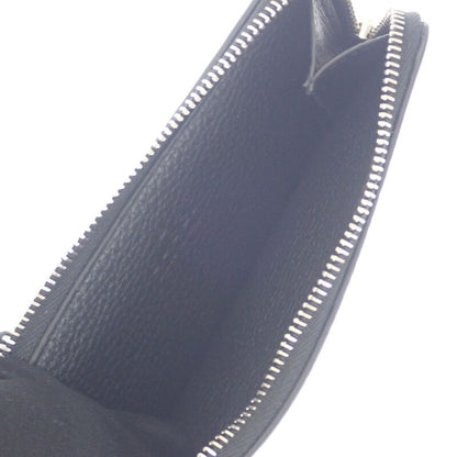 Gucci Logo Zip 835073aae1w1000 Card Case Coin Case Calfskin Black Silver