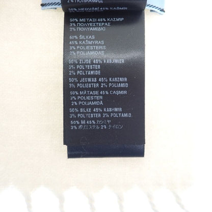 Prada Jacquard Evening Scarf 1fs091_dgi_f0x0a Shawl Silk Cashmere White Gold