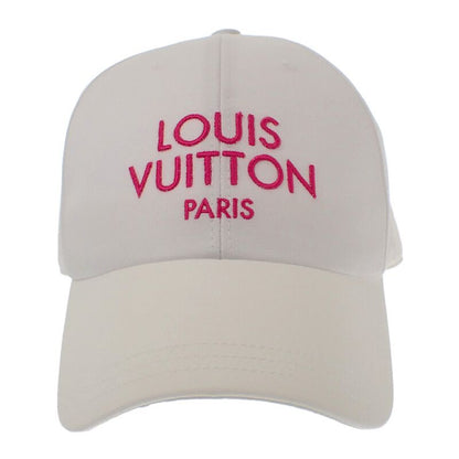 Louis Vuitton Cap My LV Paris M M7592m Cap Cotton White Pink Gold Hardware