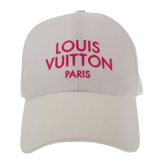 Louis Vuitton Cap My LV Paris M M7592m Cap Cotton White Pink Gold Hardware