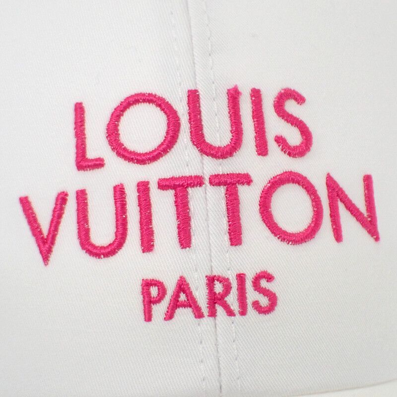 Louis Vuitton Cap My LV Paris M M7592m Cap Cotton White Pink Gold Hardware