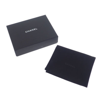 Chanel Flap Ap4342 Card Case Lambskin Light Gray Quilted Crystal Gold Hardware