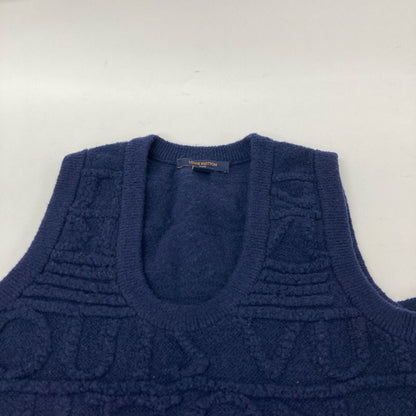 Louis Vuitton Rw202w XZX Fjkd09 Navy Knit Sleeveless Dress XS