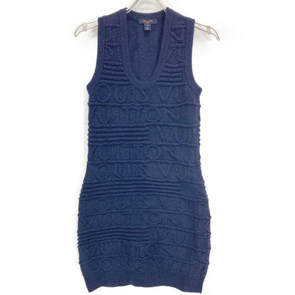 Louis Vuitton Rw202w XZX Fjkd09 Navy Knit Sleeveless Dress XS