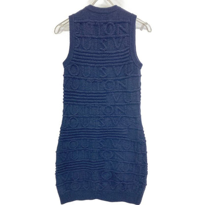 Louis Vuitton Rw202w XZX Fjkd09 Navy Knit Sleeveless Dress XS