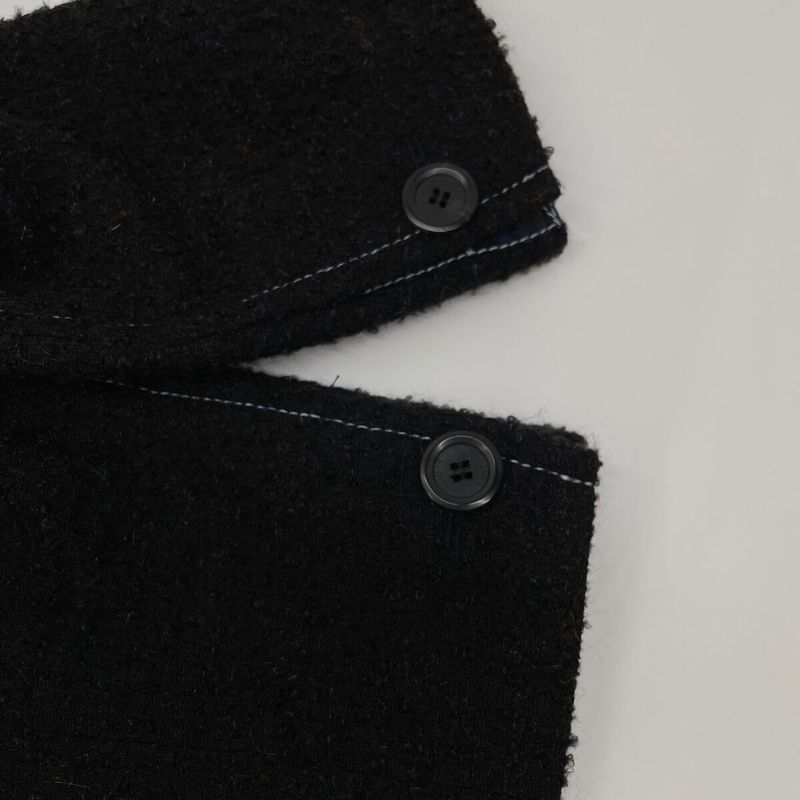 Louis Vuitton Black Rw102a Wrja14w9f Wool Tweed Jacket 36