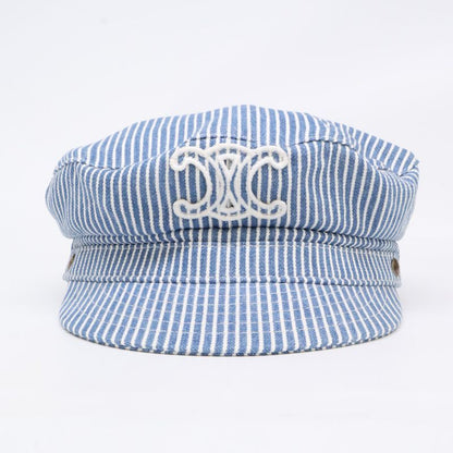 Celine 2aug1296v.08wv Triomphe Sailor Cap Cotton Hickory S