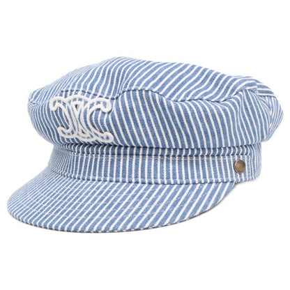Celine 2aug1296v.08wv Triomphe Sailor Cap Cotton Hickory S
