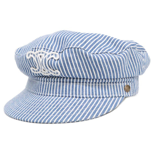 Celine 2aug1296v.08wv Triomphe Sailor Cap Cotton Hickory S
