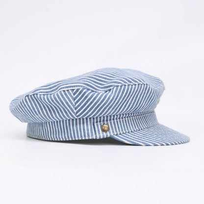 Celine 2aug1296v.08wv Triomphe Sailor Cap Cotton Hickory S