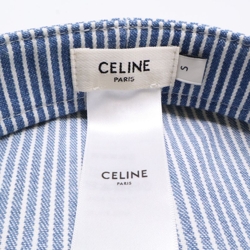 Celine 2aug1296v.08wv Triomphe Sailor Cap Cotton Hickory S