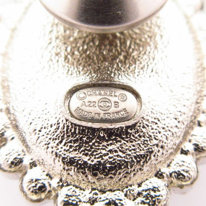 Chanel Brooch Beautiful Coco Mark Leather Silver X Clear X Black Perfume Bottle