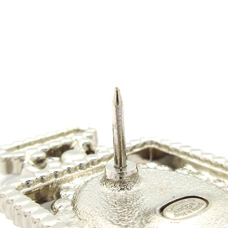 Chanel Brooch Beautiful Coco Mark Leather Silver X Clear X Black Perfume Bottle