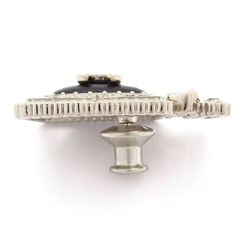 Chanel Brooch Beautiful Coco Mark Leather Silver X Clear X Black Perfume Bottle