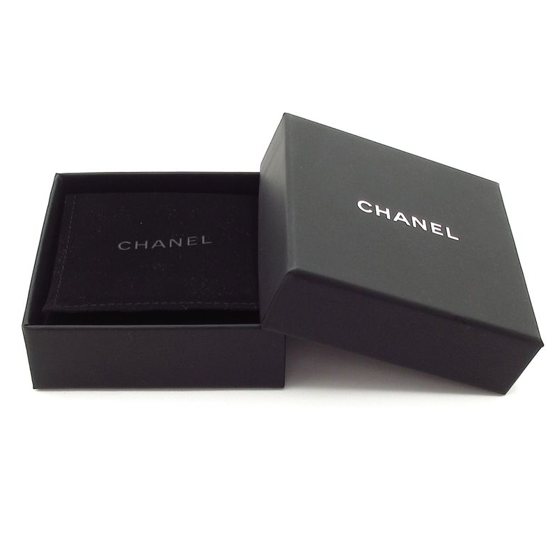 Chanel Brooch Beautiful Coco Mark Silver And Clear