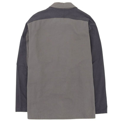 Louis Vuitton Utility Cotton Overshirt Top Men's Gray Multicolor L Rm222m ND2