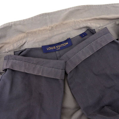 Louis Vuitton Utility Cotton Overshirt Top Men's Gray Multicolor L Rm222m ND2