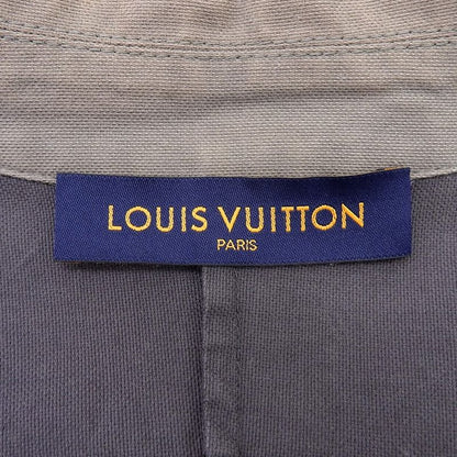 Louis Vuitton Utility Cotton Overshirt Top Men's Gray Multicolor L Rm222m ND2