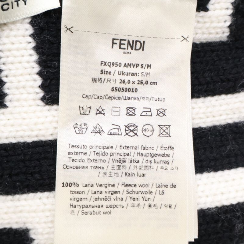 Fendi X MARC Jacobs Marc Jacobs Fxq950 Logo BeanieKnit Hat S/M