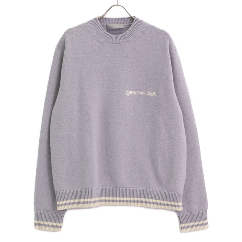 DIOR Gray Wool And Alpaca Knit L